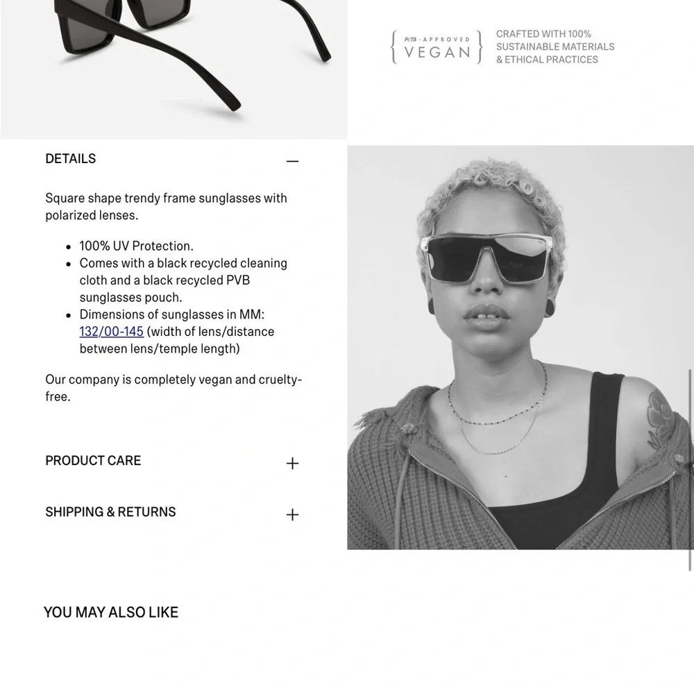 Anthropologie Matt & Nat Maeve sunglasses in black new with tags one size
